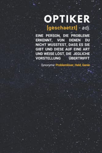 Optiker geschätzt: Notizbuch inkl. To Do Liste | Das perfekte Geschenk für Männer, die bei Sehschwierigkeiten helfen | Geschenkidee | Geschenke