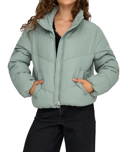 ONLY Damen Onlmaggi Life Solid Puffer Cc OTW, Lily Pad, x_l