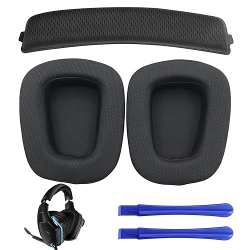 Alriedy 3 Stück Ersatz Ohrpolster Für G633 G933 G935 G635 G633S G933S Gaming Headset, Logitech Ohrpolster,Ohrpolster Für G933 G633 Kopfhörer(Stirnband + Ohrpolster)