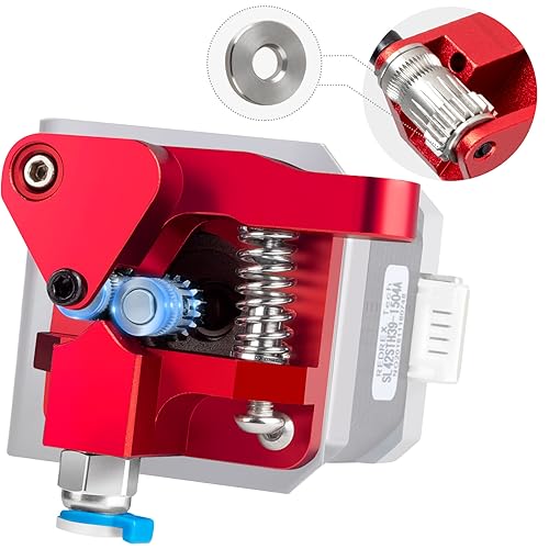 Redrex Dual Gear Extruder Ender 3 Metal Drive Feeder Upgrade für Ender 3 V2,Ender 3 Pro,Ender 3 Neo Series,Ender 5 Series,CR10,Voxelab Aquila 3D-Drucker (Motorwelle  src=