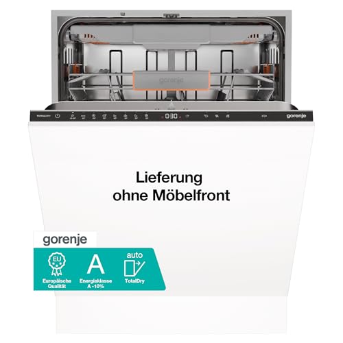 Gorenje GV663A66 Geschirrspüler/Einbaugerät/Made in EU/60 breite/16 Maßgedecke/8 Programme/Nachtprogramm/Status LED Licht/10% besser als Energieeffizienzklasse A/Einbaumaße (HxBxT): 82 x 60 x 55,5cm
