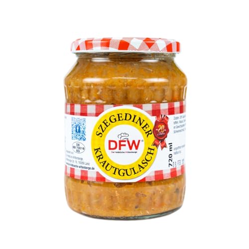 Szegediner Krautgulasch 650g (Glas) | Leckeres herzhaftes Fertiggericht im Glas | Hausmacher Qualität | Lange (ungekühlt) Haltbar | schnelle Zubereitung | DFW - Die Feldküche Wittenberge (1229)