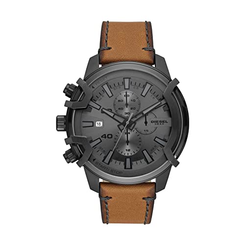 Diesel Herren Griffed Chronograph, Gehäusegröße 46 mm, Edelstahluhr