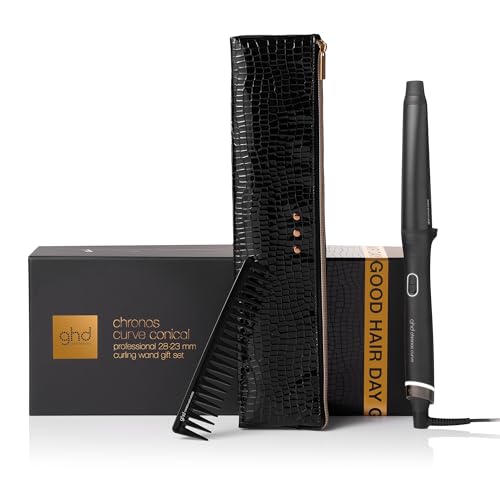 ghd chronos curve conical wand professioneller Lockenstab: Fortschrittlichster smarter Lockenstab, 28-23mm Stab, konische Form, für Beach Waves, ideal für alle Haarlängen