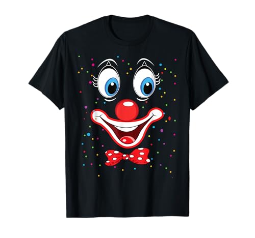 Karnevalskostüm Fasching Kostüm Lustige Clown Konfetti T-Shirt