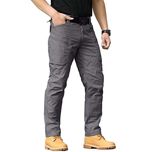 CARWORNIC Herren Outdoorhose Taktische Hose Cargohose Für Herren Schwarz Khaki Arbeithose wasserdichte Armee Militär Hose Frühling Herbst Kampfhose