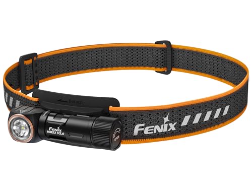 Fenix HM23 V2.0 Stirnlampe,300 Lumen LED Taschenlampe Hell,AA-Batterie,IP68 Wasserdichte,88M,150° Vertikale Neigung,Magnetische Endkappe,Leicht Kopflampe,Camping,Joggen,Angeln,Notfall Ausrüstung