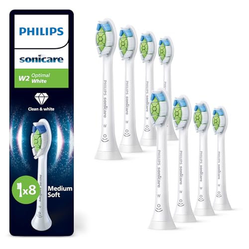 Philips Sonicare W2 Optimal White, Original Ersatzbürstenköpfe, Weiß, 8er-Pack, HX6068/87