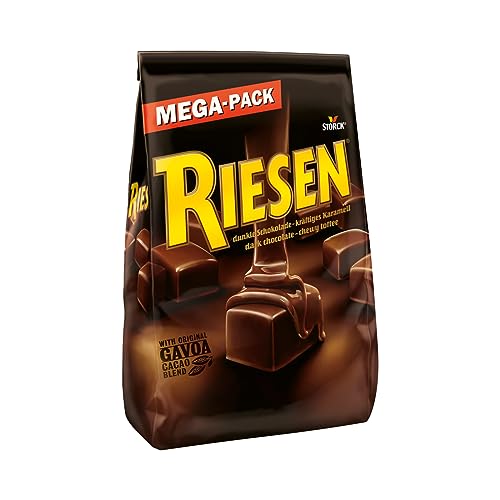 RIESEN – 1 x 900 g – Schokokaramell Kaubonbons in kräftiger, dunkler Schokolade – Schokoladen-Bonbons einzeln verpackt