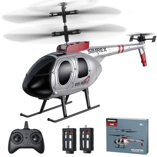 SIMREX Hubschrauber, 2.4 GHz ferngesteuerter Hubschrauber, 2 Geschwindigkeitsmodi mit 20 Min Flugzeit, rc helikopter, Flughöhe halten, helikopter Spielzeug für Jungen und Mädchen, das Beste für Kinder