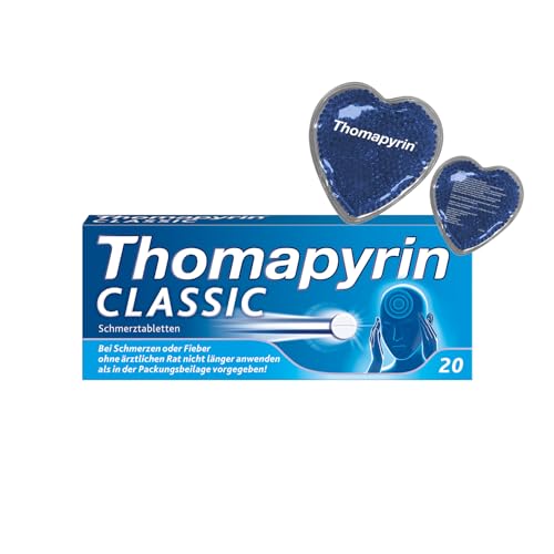 Set mit THOMAPYRIN CLASSIC Schmerztabletten (20St) + Thomapyrin Kühlherzen