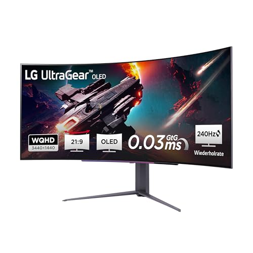 LG Electronics 45GS96QB-B.AEU Curved UltraGear OLED Gaming Monitor 45