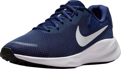 Nike Revolution 7 Straßenlaufschuh für Herren, Midnight Navy/Pure Platinum-Black-White, FB2207-400, 43 EU (9.5 US)