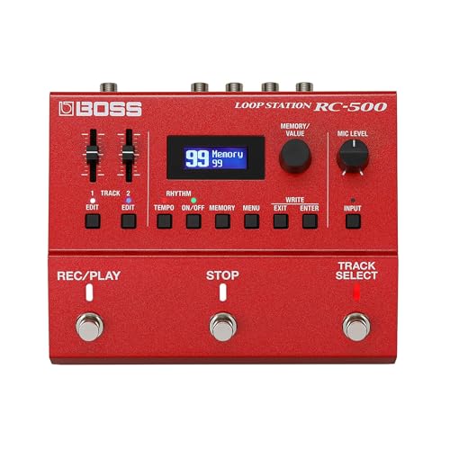 BOSS RC-500 Loop Station | Moderner 2-Spur-Looper mit integriertem Mixer & umfangreichen Steuerungsmöglichkeiten | Erstklassige Soundqualität | 16 vielseitige Drumkits | 13 Stunden Aufnahmezeit