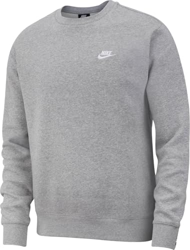 Nike Herren M NSW CLUB CRW BB 804340 Long Sleeved T-shirt, grau (dk grey heather), M