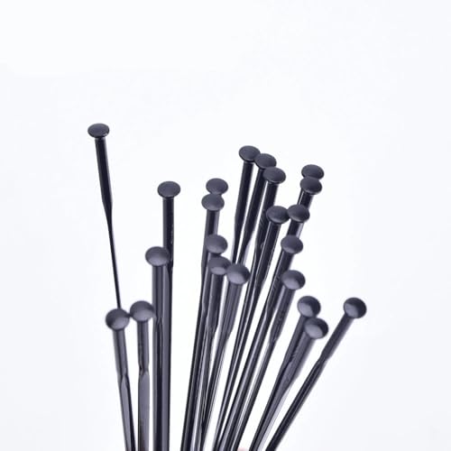 GOFDASY Speichen für Fahrräder, J-Bend, gerader Zug, CX Ray, Speichen 2,0–0,9 x 2,2–2,0 mm, 14 G, Edelstahl, Fahrradspeichen (gerade, 48 Stück)