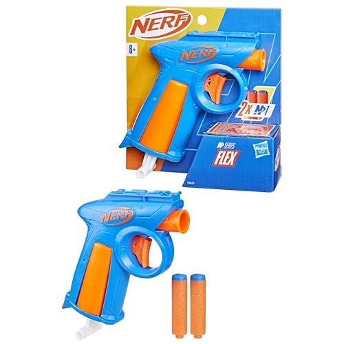 Nerf N Series Flex Dart-Blaster, 2 präzise Darts, Zuggriff zum einfachen Laden, für Jungen und Mädchen