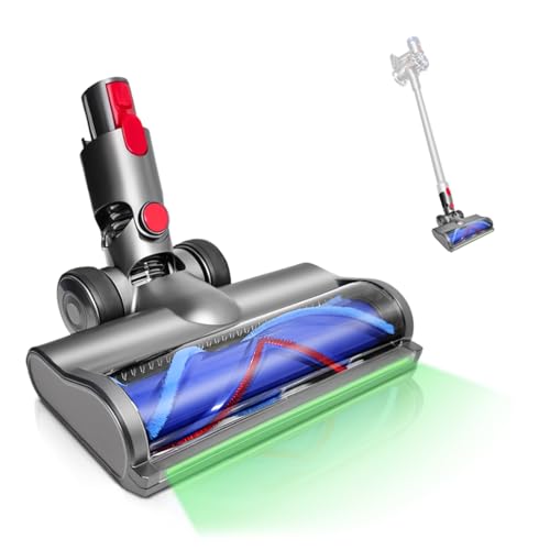 shepanyi Bürste Ersatzteile mit Staubdetektionsfunktion kompatibel für Dyson Staubsauger V7, V8, V10, V11, V15, SV10, SV11, SV16, Zubehör, Bodendüse, Turbobürste für Teppiche und Harte Böden
