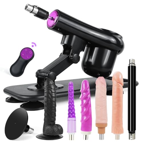 Sexmaschine für Frauen und Männer,Fickmaschine mit Dildo und Saugnapfadapter,Sex Maschine mit 3XLR Connector,Dildomaschine mit 7 Aufsätzen,21 Geschwindigkeiten einstellbar Sexspielzeug Sex Toys