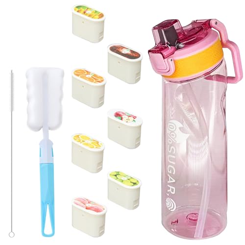 Onperpoe 700 ml Rosa Sport-Wasserflasche mit Kapseln