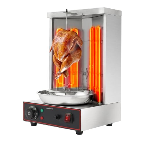 3000W 220V Dönergrill, Dönermaschine Elektrisch, Multigrill, Einstellbares Design, 50°C-300°C, Rotationsgeschwindigkeit 6rpm,Tragfähigkeit 10kg für gegrillt huhn lamm schweinefleisch