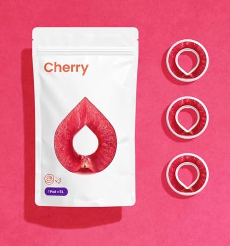 3 x Air Up Pod Original Duft Pods mit Krisch Geschmack, Zubehör für Trinkflasche, aromatisierte Pads, 0 Kalorien, kein Zucker (Kirsche)