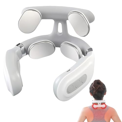 Nackenmassagegerät, Intelligentes Massagegerä mit Thermostatfunktion Elektrisch, 6 Modi, 16 Intensitätsstufen, Tragbares Elektrisches Massagegerät, für Nacken Schulter, Muskel Schmerzlinderung