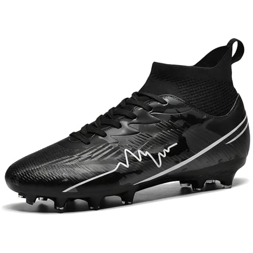 NUTTOPL Fußballschuhe Herren Professionelle Fussballschuhe Kunstrasen Jugendliche Athletics Trainingsschuhe Outdoor Sport Football Schuhe Schwarz 38 EU