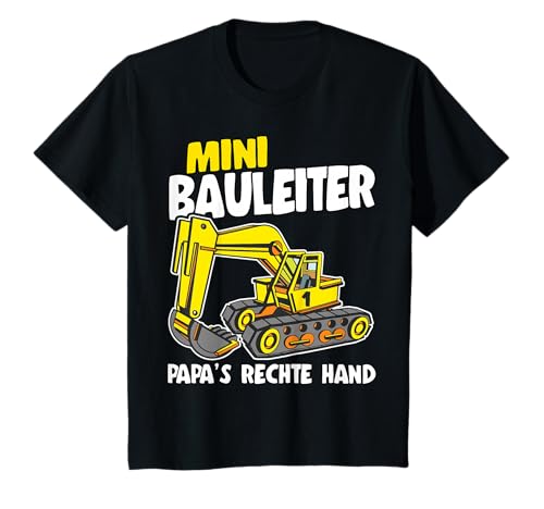 Mini Bauleiter Bauherr Bagger Kinder Junge Lustig Baustelle T-Shirt