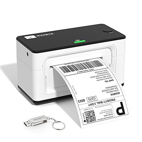 【300DPI】 MUNBYN Etikettendrucker 4XL Labeldrucker DHL Label Printer USB Thermodrucker dpd ups Amazon Etikettermaschine