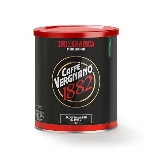 Caffè Vergnano 1882 Kaffee Dose 100% Arabica gemahlen Espresso - 250 g-Packung