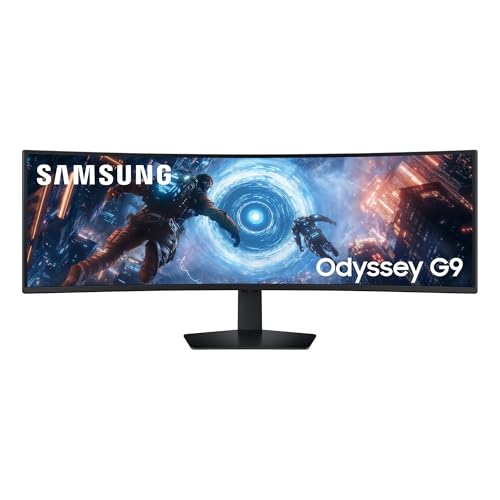 Samsung Odyssey G91F, Ultrawide Curved 32:9, Gaming Monitor, 49 Zoll, LED-VA-Panel, DQHD, 5120 x 1440, DisplayHDR 600, AMD FreeSync Premium Pro, 1ms, 144 Hz, Schwarz, LS49FG916EUXEN