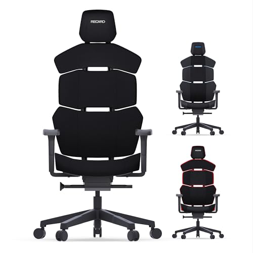 RECARO NXT Essential Premium Gaming & Bürostuhl Ergonomisch [Büro-Zertifiziert] | Made in Germany | Hochwertiger Stoffbezug | Höhenverstellbar - bis 150kg, Raven Black