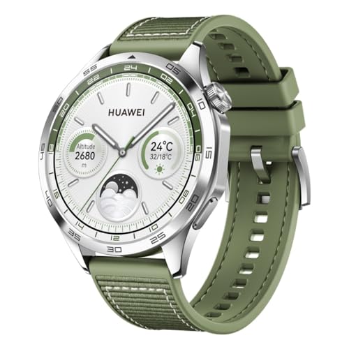 HUAWEI Watch GT 4 Smartwatch, bis zu 2 Wochen Akku, iOS & Android™, Kalorienmanagement, professionelle Gesundheitsüberwachung, SpO2, GPS, +6 Monate erweiterte Garantie, 46MM, Grün