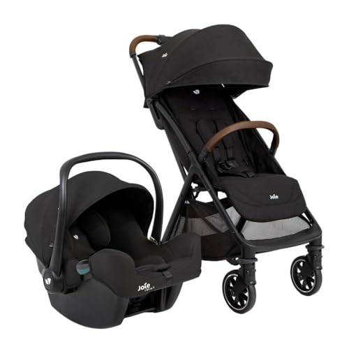 Joie pact™ pro Kinderwagen-Set – Leichter Buggy mit kompaktem Faltmaß, inkl. i-Snug™ Babyschale & Tragetasche, ab Geburt bis 4 Jahre (0–22 kg), Shale
