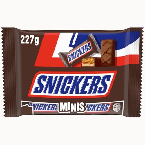 Snickers Minis, Schokoriegel mit Erdnuss und Karamell, Eine Packung (1x 227g)