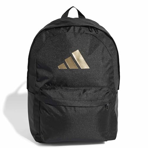 adidas Unisex Classic 3BARS Backpack, Black/Gold met., One Size