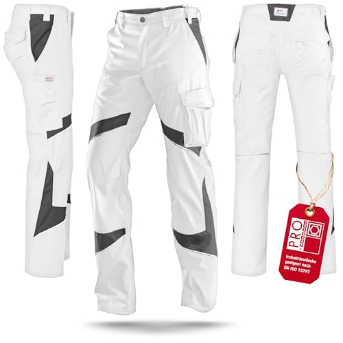 KÜBLER Workwear | KÜBLER ACTIVIQ Arbeitshose | weiß/anthrazit | Größe 52