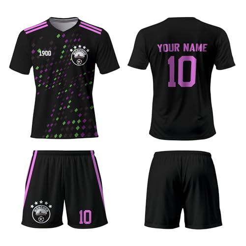 Generisch Bayern 23/24 Auswärts Trikot,Personalisierte Bayern Trikot Set mit Eigenem Namen & Nummer,Fußball Trikot für Kinder,Herren,Jungen,Fan Geschenk 2025