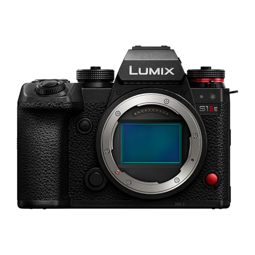 Panasonic LUMIX S1IIE Spiegellose Vollformatkamera, nur Gehäuse, 24 MP, CS4K 60p, 6K 30p Open Gate, ProRes RAW, Phasen Hybrid AF, L-Mount, Schwarz