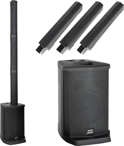 McGrey E-208LA Aktiv Line Array Säulenanlage - Schlanke Linienstrahler - PA Anlage - 100 Watt - 8