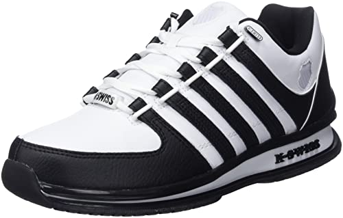 K-Swiss Herren Rinzler Sneaker, White/White/Black, 43 EU
