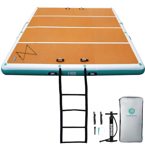 Niphean Aufblasbare Dock 305cm für 5–6 Personen & Freunde – Schnelles Aufblasen/Entleeren, Leicht zu Transportierende Schlauchboot mit Rutschfester Oberfläche für Pool, See, Strand und Meer