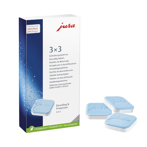 JURA original - Entkalkungstabletten für 3 Entkalkungsvorgänge - TÜV-zertifizierte Hygiene - 3er-Pack - 61848