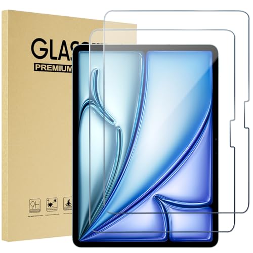 ProCase 2 Stück Schutzfolie für iPad Air 11 Zoll (M3/M2 2025/2024), 9H Gehärtetes Glas für 11