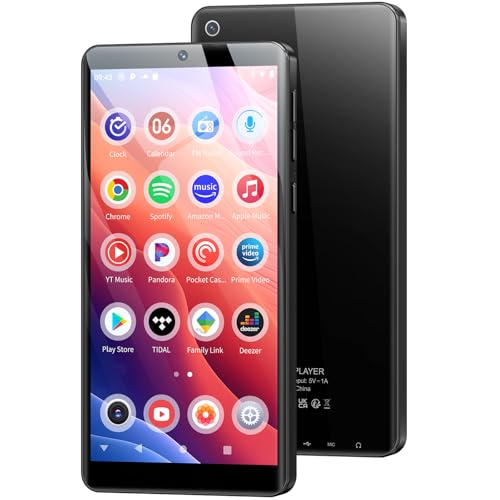 128GB MP3 Player mit Bluetooth WiFi und Kamera, Android 13.0 Spotify MP3 Musik Player mit Lautsprecher, Oilsky 5,5 Zoll 1080P Touchscreen MP4-Player (RAM: 4GB)