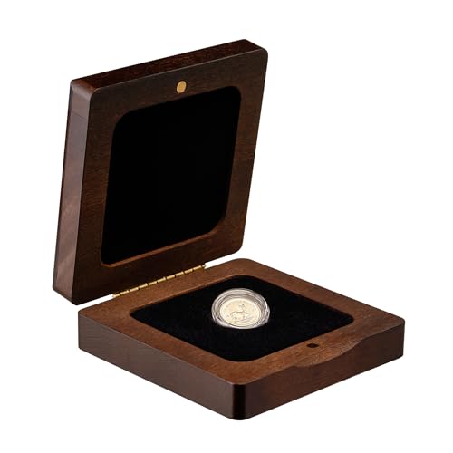 Krügerrand Goldmünze 1/10 Unze im hochwertigen Echtholz-Etui inkl. Grußkarte und Echtheitsgarantie - Goldgeschenk
