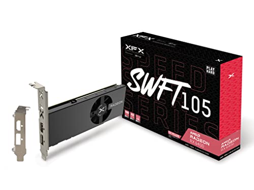 XFX Speedster SWFT105 Radeon RX 6400 Gaming Grafikkarte mit 4GB GDDR6, AMD RDNA™ 2 (RX-64XL4SFG2)