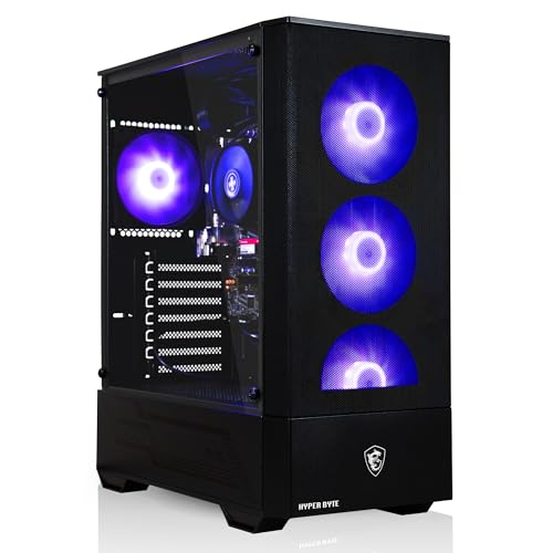 HYPER BYTE® Essential Gaming PC - Computer mit AMD Ryzen 3 3200G mit 4,0 GHz | Vega 8 | 16GB DDR4 RAM | 256GB SSD | Gamer Tower Desktop | USB 3.0 | WLAN | Windows 11 Pro