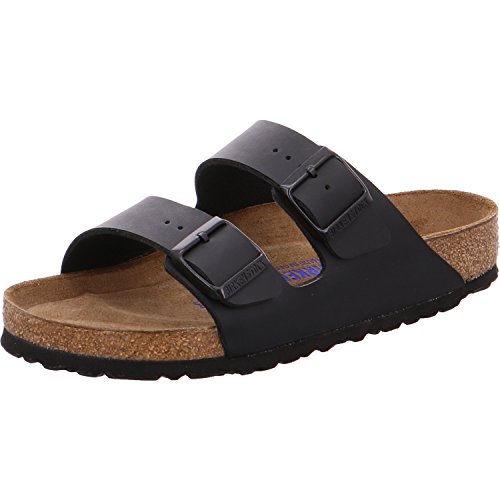 Birkenstock Sandale Arizona, Superlauf, Birko-Flor, schwarz, schmal, Größe 37 1018223-37 (Pantolette Schuh Halbschuh Latsche Zweischnaller Berufsschuh Schuhe Birki Arizona Slipper Pantoffel)